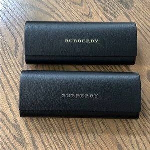 Burberry Black Sunglasses Case Box Gold Silver